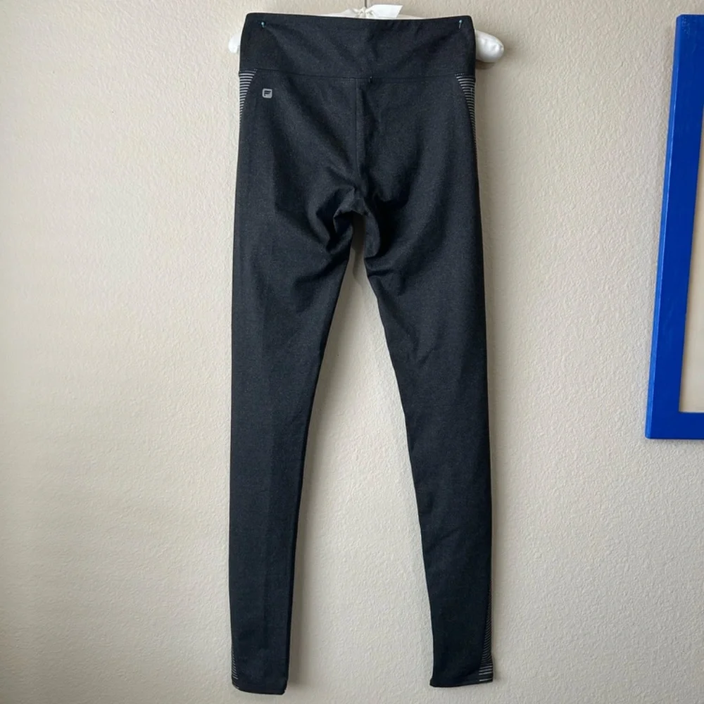 Leggings Long Gray Merle White Stripe Accent on Hips Pocket by Fabletics Size XS - Picture 6 of 13